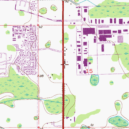 Topographic Map of South Orlando Baptist Church, FL