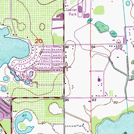 Topographic Map of Southview Baptist Church, FL