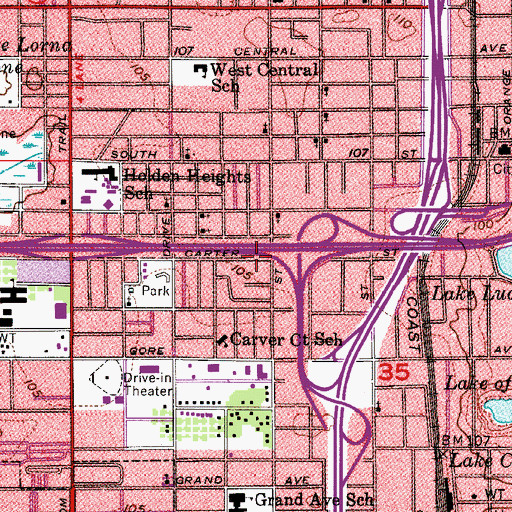 Topographic Map of The New Jerusalem Church of God, FL