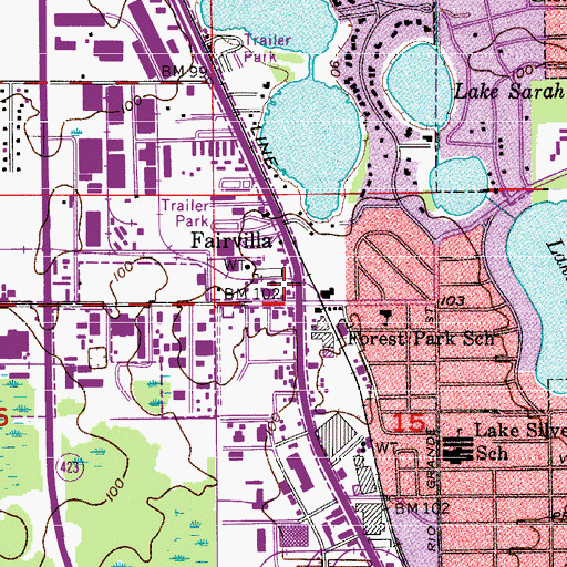 Topographic Map of The Word of Truth Christian Ministries, FL