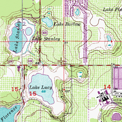 Topographic Map of The Worship Center, FL