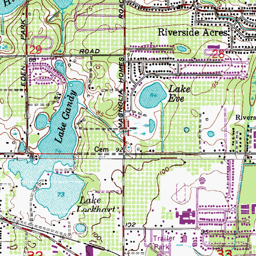 Topographic Map of Time of Refreshing Christian Worship Center, FL