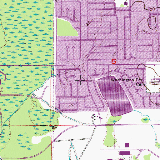 Topographic Map of Trinity African Methodist Episcopal Church, FL