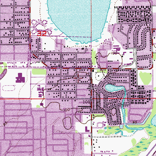 Topographic Map of Triumph the Church and Kingdom of God and Christ, FL