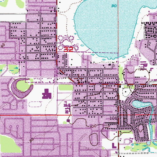 Topographic Map of True Gospel Pentecostal Church, FL