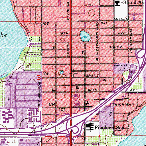 Topographic Map of True Holiness United Pentecostal Church of Jesus, FL
