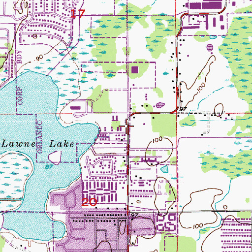 Topographic Map of True Vision in Christ Church of the Living God, FL