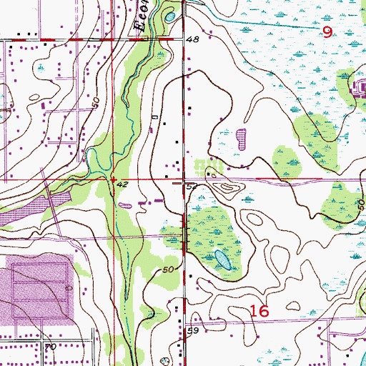 Topographic Map of University Presbyterian Church, FL