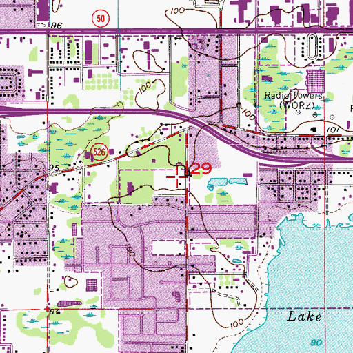 Topographic Map of Victorious Living Fellowship Church, FL