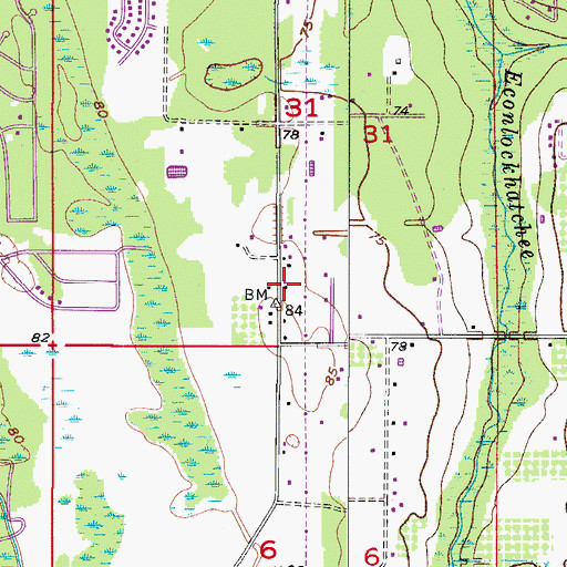 Topographic Map of Vista Community Church, FL