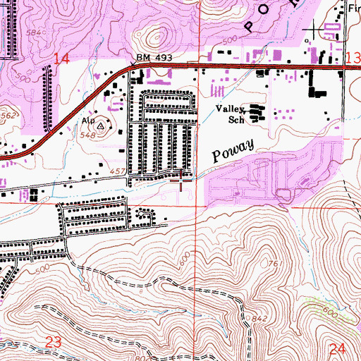 Topographic Map of Rattlesnake Creek, CA