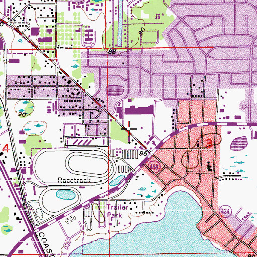 Topographic Map of Worldwide Deliverance Church, FL