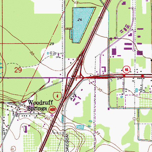 Topographic Map of Interchange 101C, FL