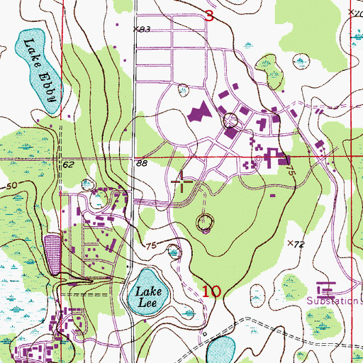 Topographic Map of Burnett House, FL