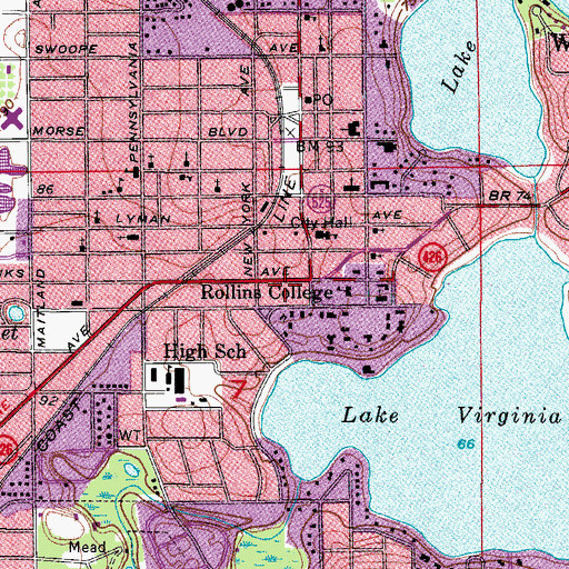 Topographic Map of Casa Iberia, FL