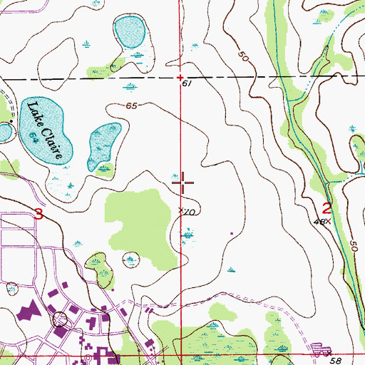 Topographic Map of East Plaza Parking Garage, FL