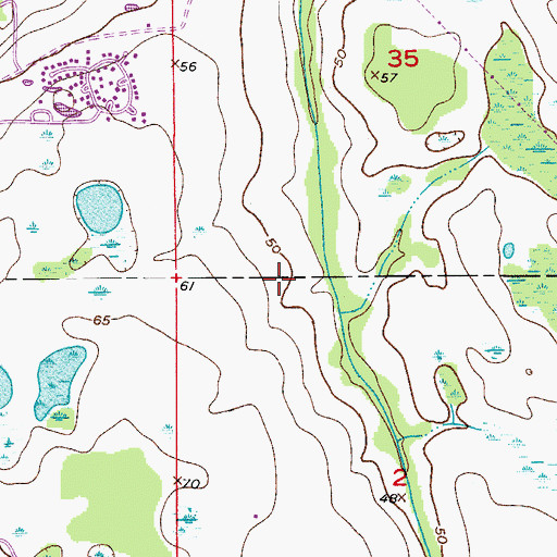 Topographic Map of Orange and Seminole County Fire and Rescue Station, FL