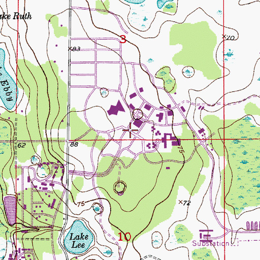 Topographic Map of Progress Energy Welcome Center, FL