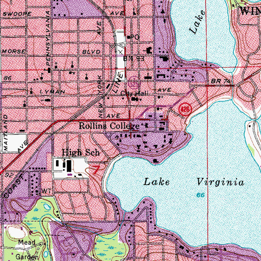 Topographic Map of Pugsley Hall, FL