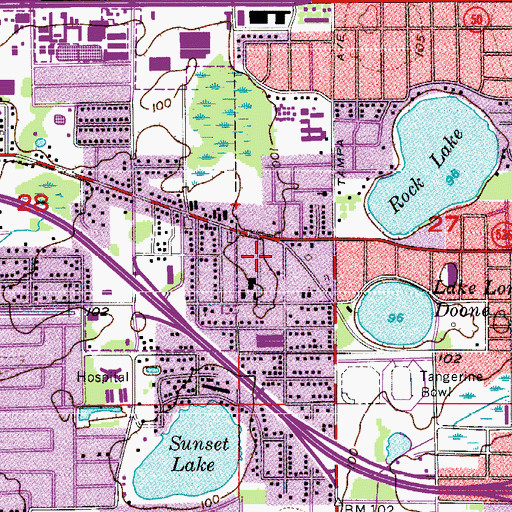Topographic Map of River of Life Christian Center, FL