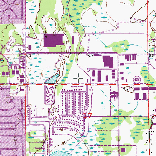 Topographic Map of Silver Star Center, FL