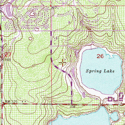 Topographic Map of Southwest Branch Orange County Public Library, FL