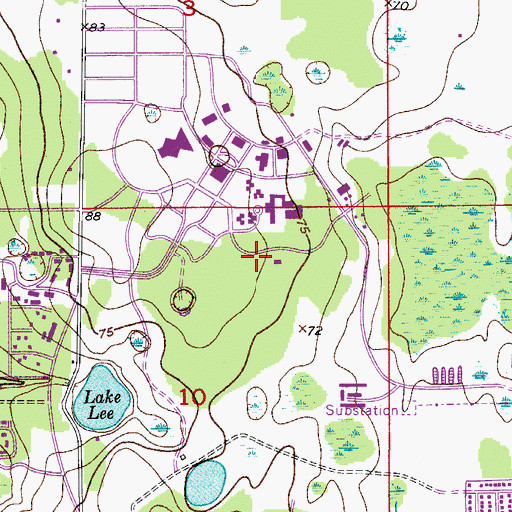 Topographic Map of Wayne Densch Building 2, FL