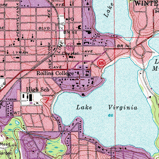 Topographic Map of Woolson House, FL