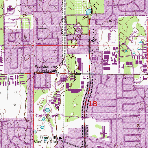Topographic Map of Agape Word Church, FL