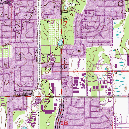 Topographic Map of All Nations Church of God of Prophecy of Orlando, FL