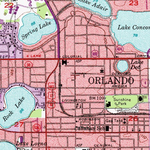 Topographic Map of Behind the Veil Ministries, FL