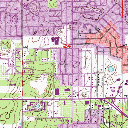 Topographic Map of Beracah Seventh Day Adventist Church, FL