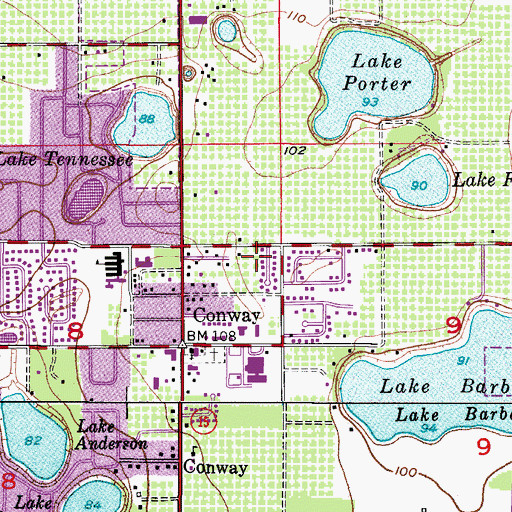 Topographic Map of Calvary Missionary Baptist Church, FL