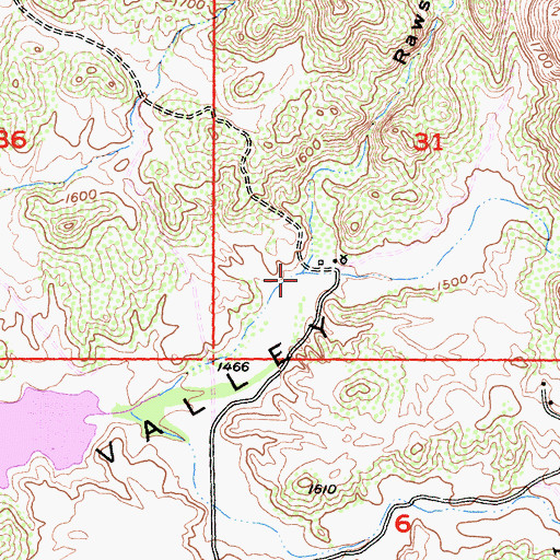 Topographic Map of Rawson Canyon, CA