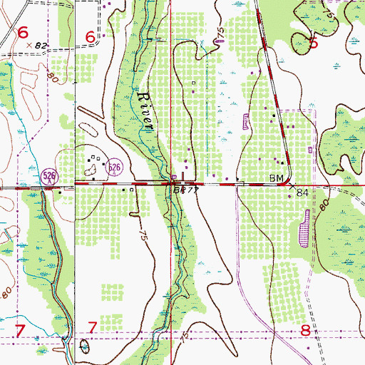 Topographic Map of Centerpointe Community Church of the Nazarene, FL