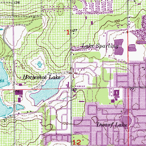 Topographic Map of Central Church of God, FL