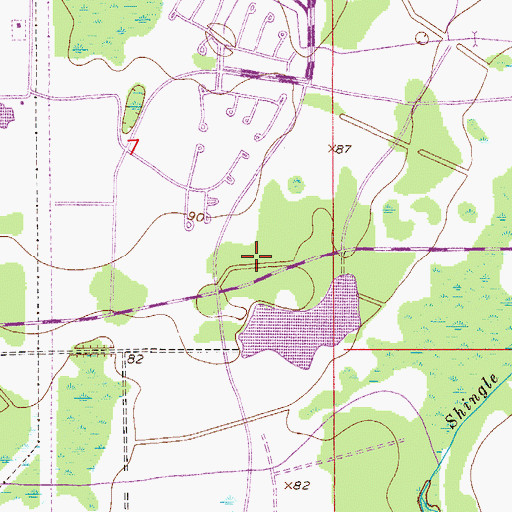 Topographic Map of Central Parkway Baptist Church, FL