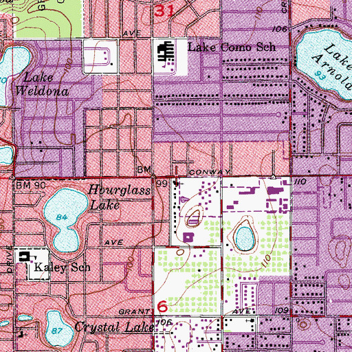 Topographic Map of Centro Evangelistico Movimiento Misionero Mundial, FL