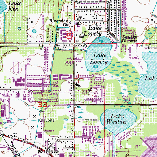 Topographic Map of Christ Apostolic Church, FL
