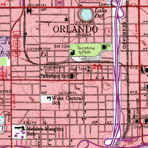 Topographic Map of Christ Open Door Community Church, FL