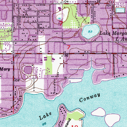 Topographic Map of Church of Christ at South Bumby, FL