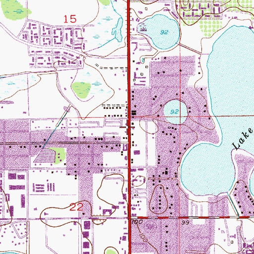 Topographic Map of Church of God Cypress Pathway, FL
