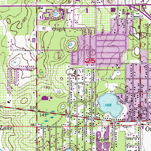 Topographic Map of Church of God Valley of Blessings, FL