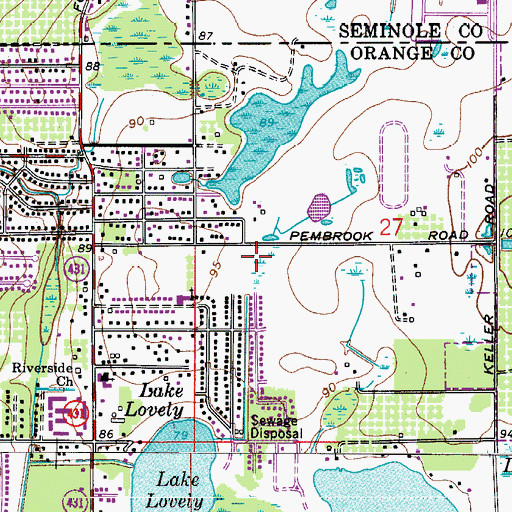 Topographic Map of Circle Community Church, FL