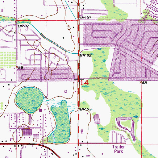 Topographic Map of Ciudad Refugio Center, FL