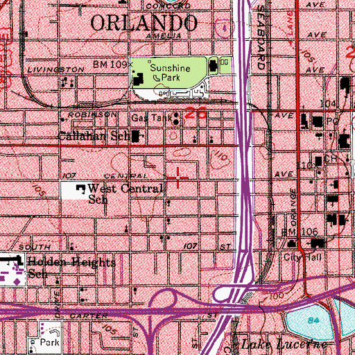 Topographic Map of Covenant Builders Ministries, FL