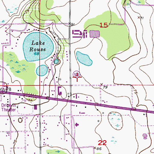 Topographic Map of Crossway Community Church, FL