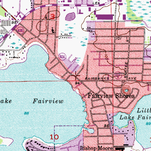 Topographic Map of Dimensions International Ministries, FL