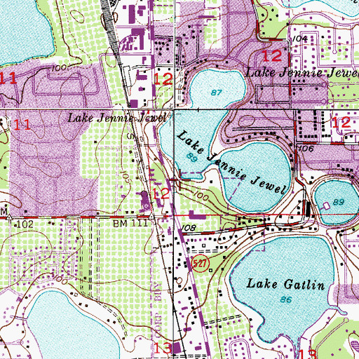 Topographic Map of Discovery Church, FL