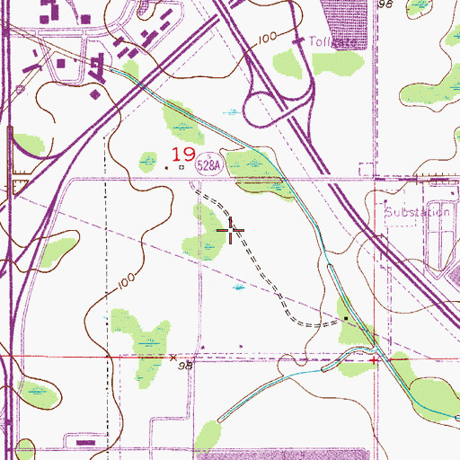 Topographic Map of Festival Bay Shopping Center, FL